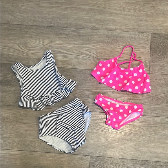 Other - Striped and Polka Dot‎ Girls Bikini Swimwear Set 3T-4T